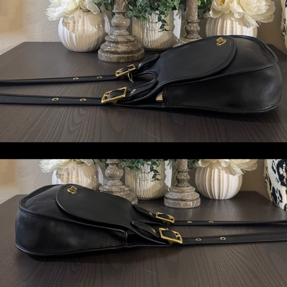 Vintage Coach Black Saddle Bag 9988 - Picture 3 of 10